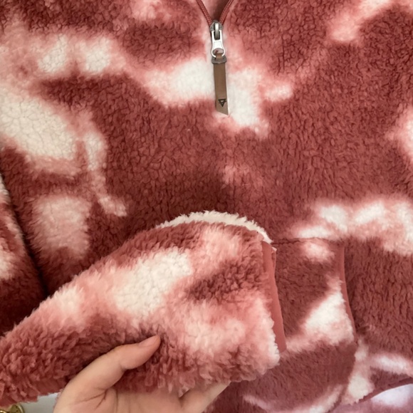 LIV Winter Sherpa Quarter Zip Pullover Withered Rose Small - Picture 5 of 6